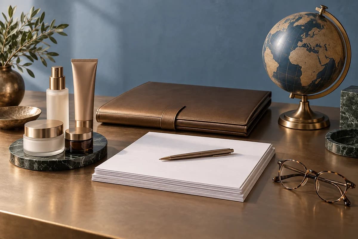 Conceptual international cosmetics documentation and product review