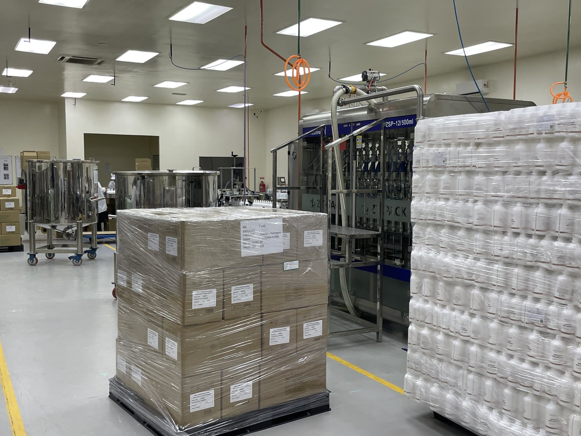 Palletized export-ready cartons